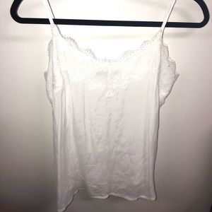 Lace white tank top